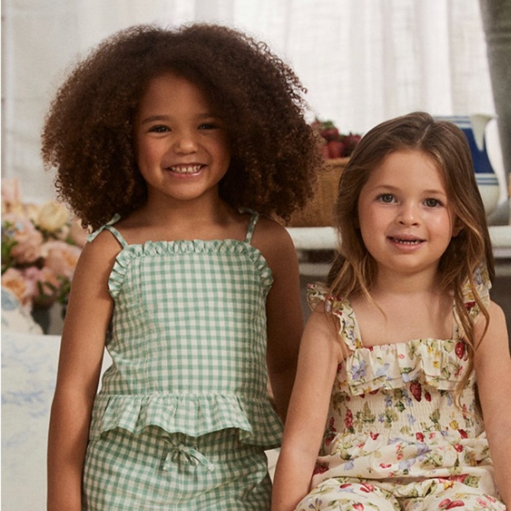 Ralph Lauren Toddler Girls Gingham Madras Sleeveless Top